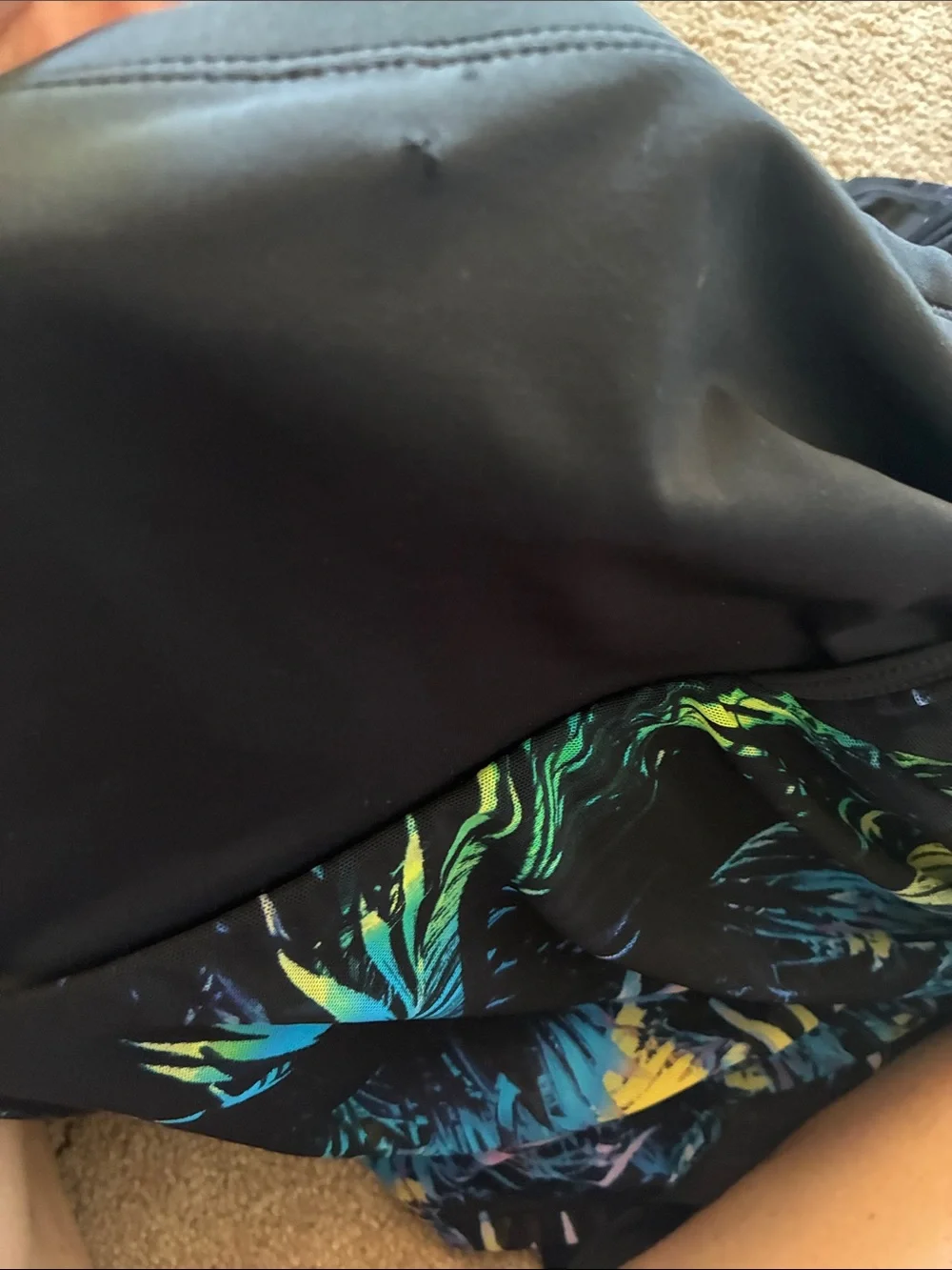 Torrid Swim Dress Hawaiian Palms Mesh Overlay Swimsuit Size 3 D/DD NWOT